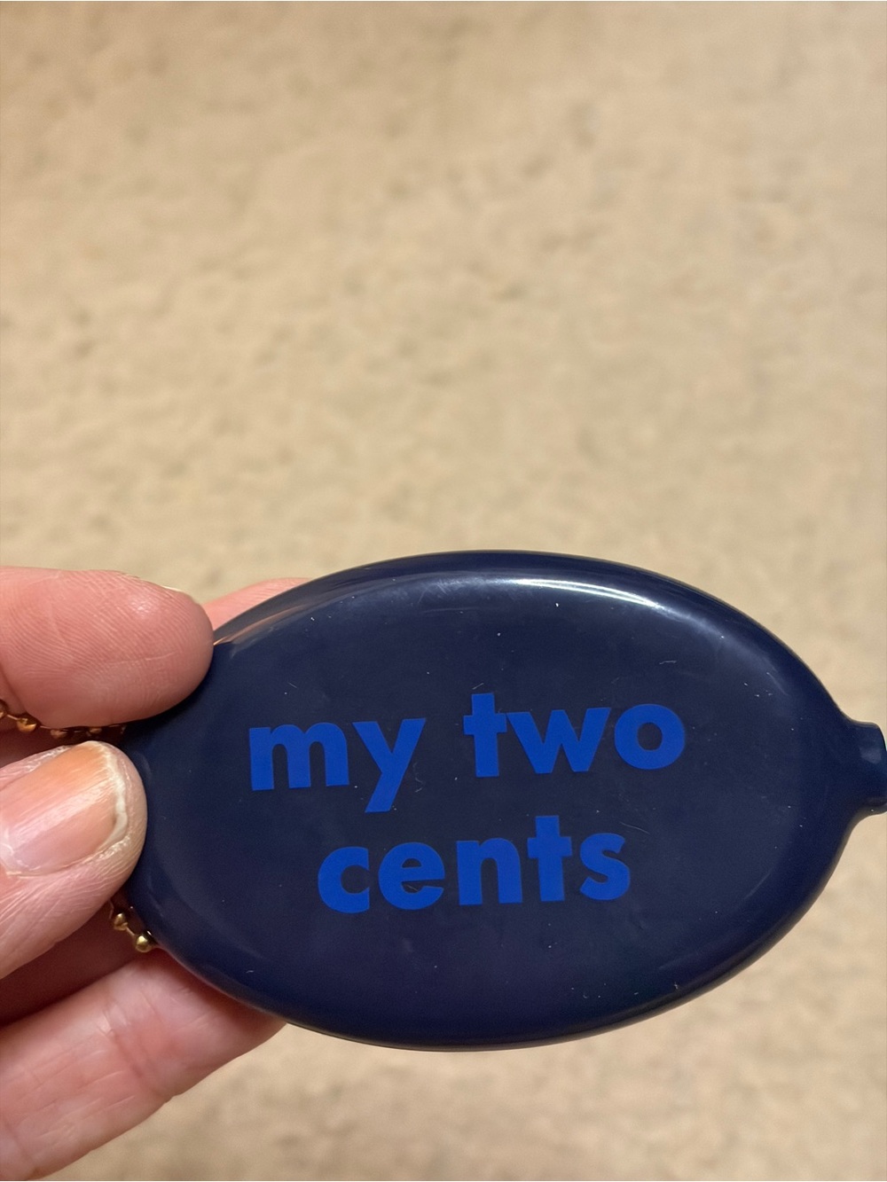 TARGET X KATE SPADE  'my two cents' Oval Coin Pouch - Navy Blue
